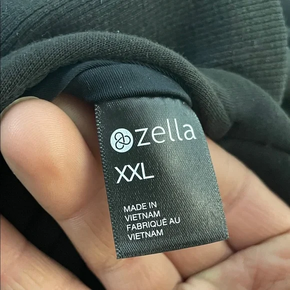 Women's Black Zella Wrap Neck Fleece lined Jacket - Picture 6 of 7